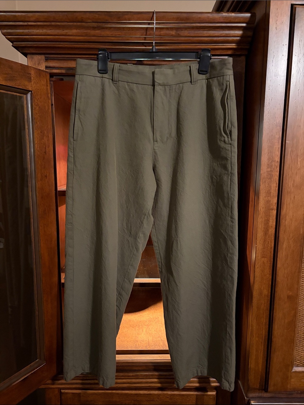 Madewell wool/cotton blend Olive Green Chinos size w32, l30